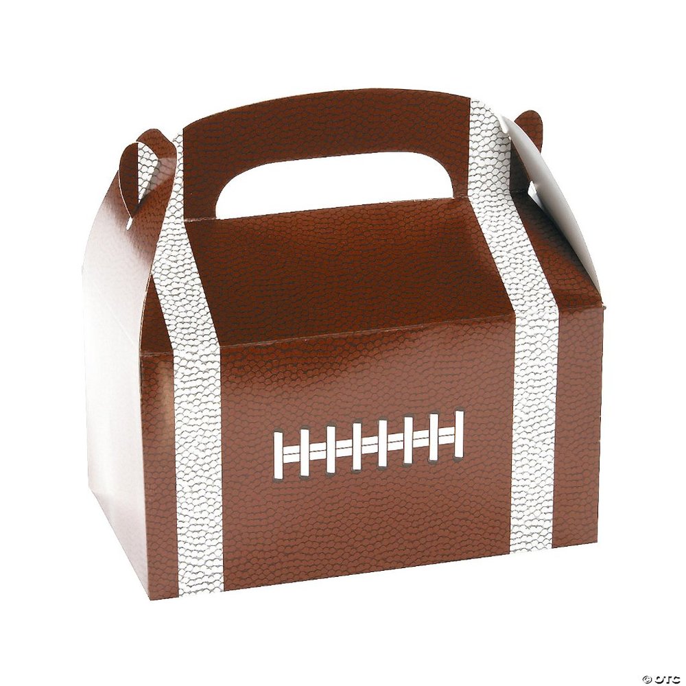 Football Treat Boxes with Handle * Gable Boxes
